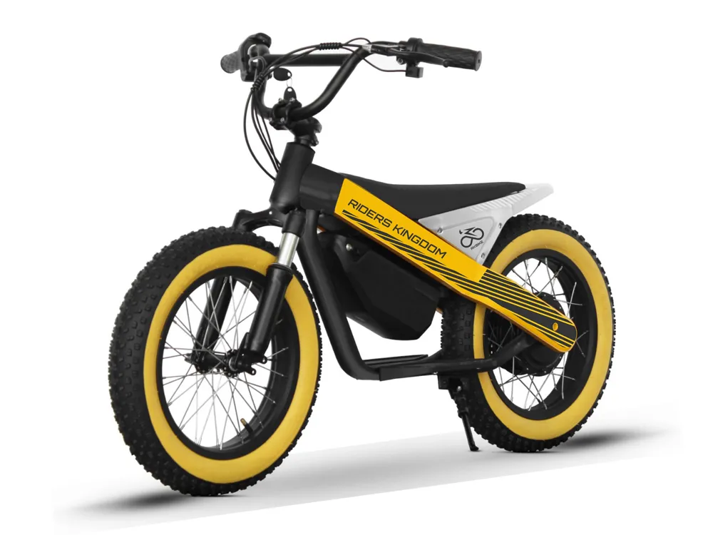 Side view of yellow electric motorcycle highlighting sleek design, aerodynamic frame, and efficient city commuting