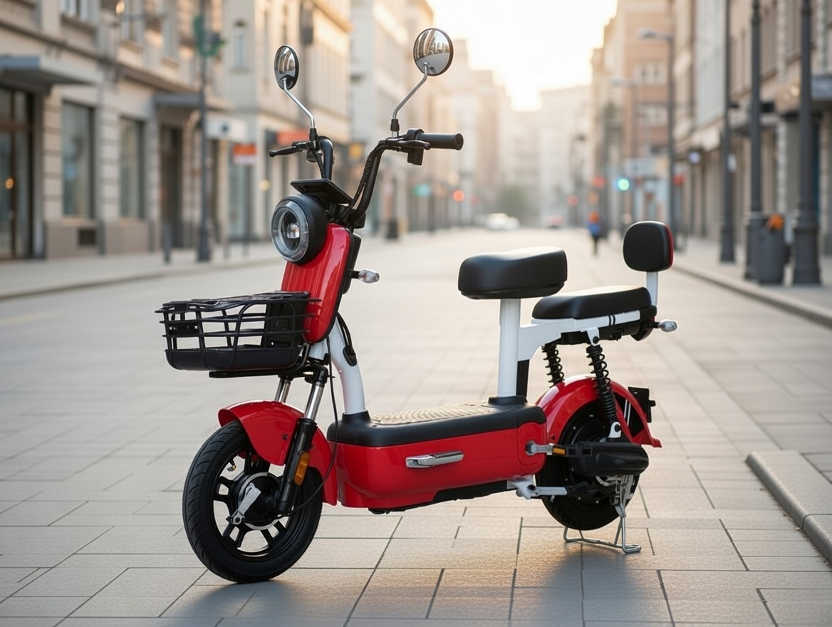 An electric scooter in everyday urban life