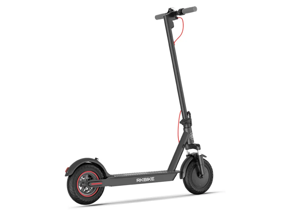 Side view of a sleek electric scooter designed for city commuting, highlighting its compact frame, wide tires, and modern design for efficient urban travel